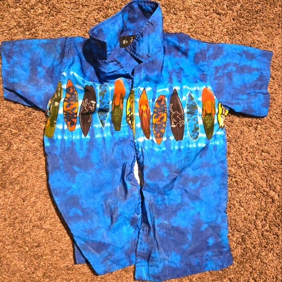 No Boundaries Other - No Boundaries boys cool Surf button front shirt sz4/5